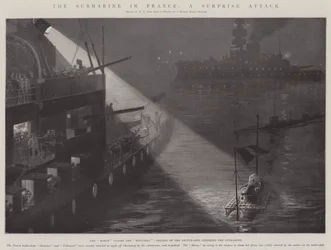 The Submarine in France, a Surprise Attack